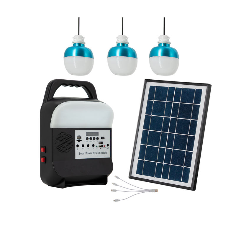 Off Grid Energy Power Bank Generator Kit Small Portable Home Hệ thống bóng đèn Led năng lượng mặt trời
