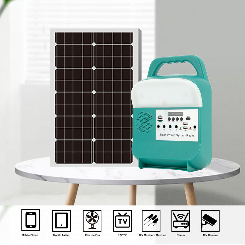 Cung cấp điện Máy phát điện gia đình năng lượng mặt trời di động 12V với ánh sáng năng lượng mặt trời vô tuyến