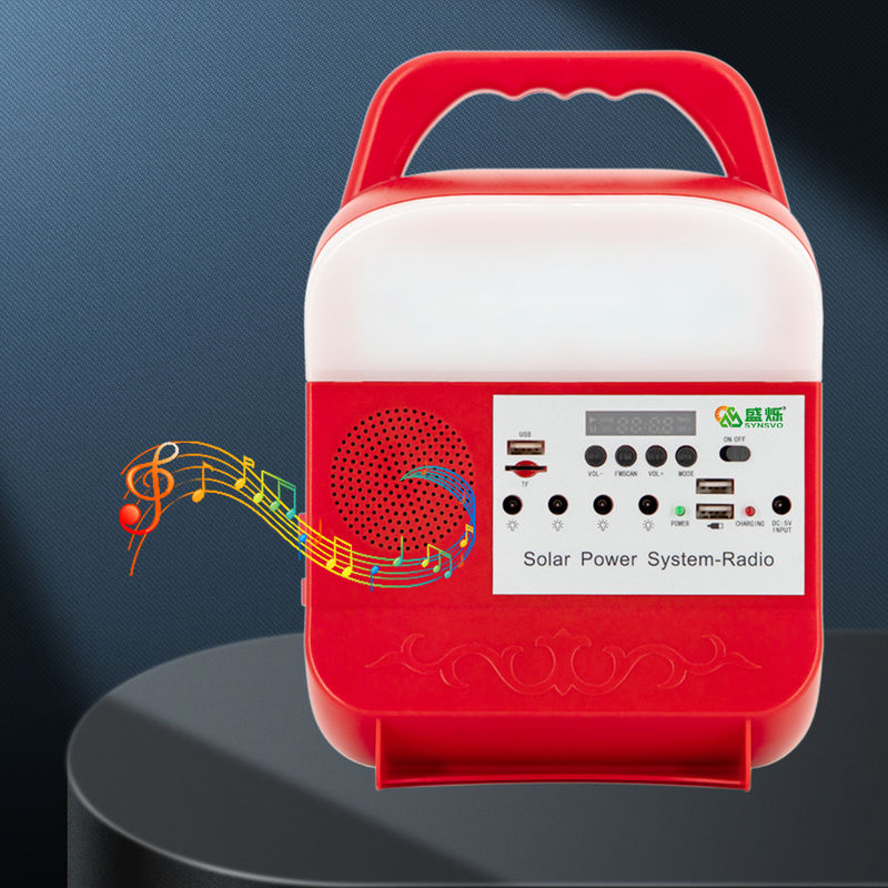 Bộ bảng điều khiển năng lượng mặt trời di động Hệ thống chiếu sáng sạc với pin Lithium để cắm trại