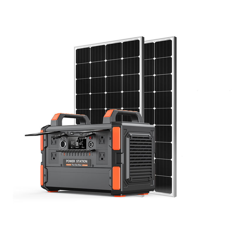 Trại ngoài trời 1000w Máy ​​phát điện năng lượng mặt trời di động Trạm sạc điện thoại di động