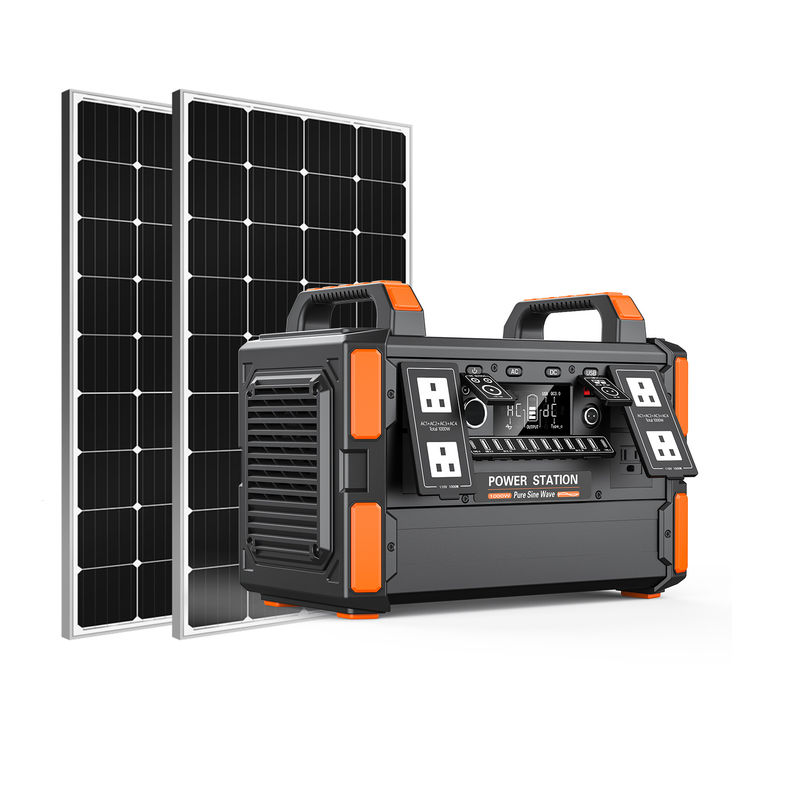 Pin Lithium Tấm pin mặt trời di động với Trạm ngân hàng không dây 1000w