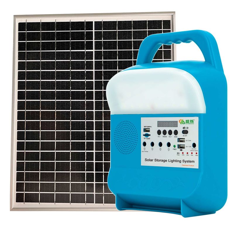 Điện chiếu sáng gia đình năng lượng mặt trời ngoại tuyến di động cho bảng điều khiển Năng lượng hoàn chỉnh Máy phát điện 12V