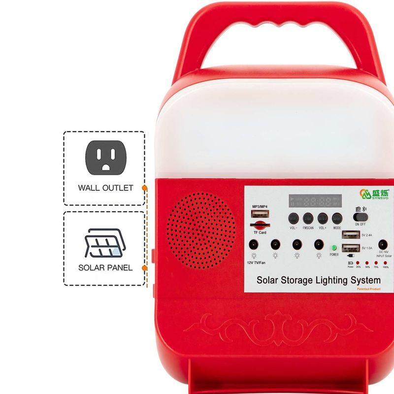 Trang chủ 12v DC Hệ thống năng lượng chiếu sáng bằng năng lượng mặt trời Mini Portable 25w Ups Portable Home Mp3