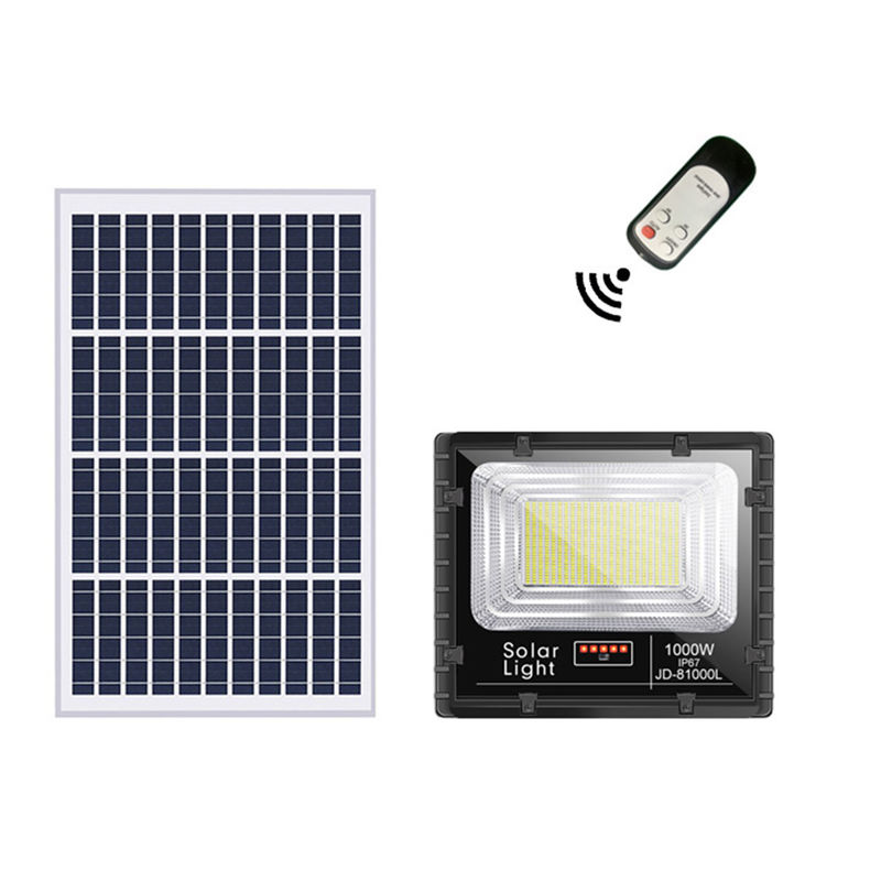 Đèn LED năng lượng mặt trời IP67 ngoài trời Đèn LED an ninh 100W 200W 300W Tiêu điểm được cấp nguồn