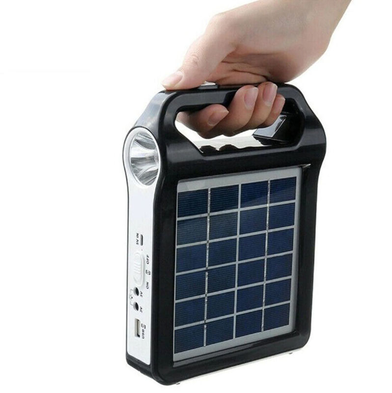 Bảng điều khiển chiếu sáng năng lượng mặt trời di động hiệu quả cao Mini Off Grid cho gia đình