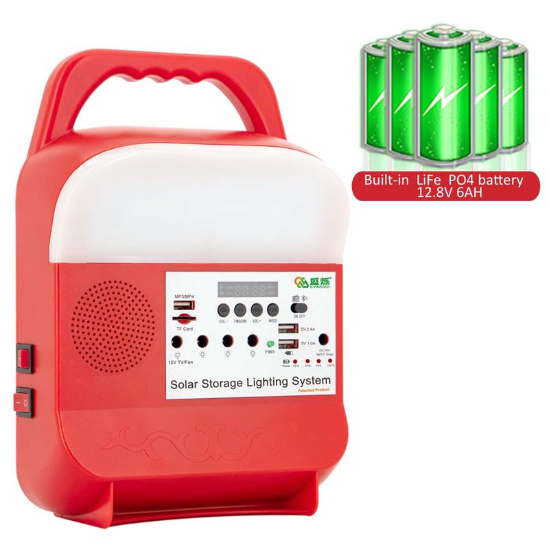 Nhà cắm trại Bảng điều khiển năng lượng mặt trời Bộ đèn chiếu sáng di động ngoài trời
