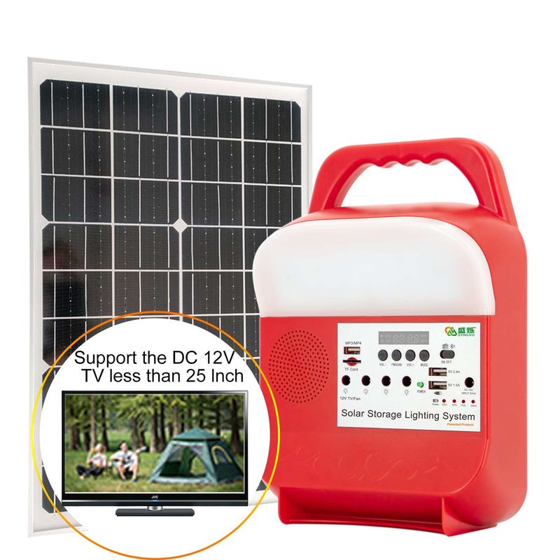 Ngôi nhà di động năng lượng mặt trời Cảnh báo ánh sáng Đèn pha Bộ hệ thống tất cả trong một với cáp dữ liệu