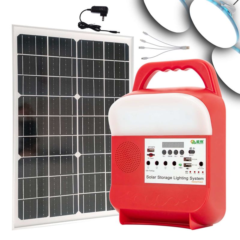 Hệ thống lưu trữ năng lượng mặt trời di động Pin di động Chiếu sáng cắm trại ngoài trời