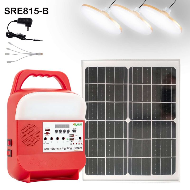 Đèn LED loại Bộ đèn mặt trời với hệ thống năng lượng mặt trời USB kép SRE-815