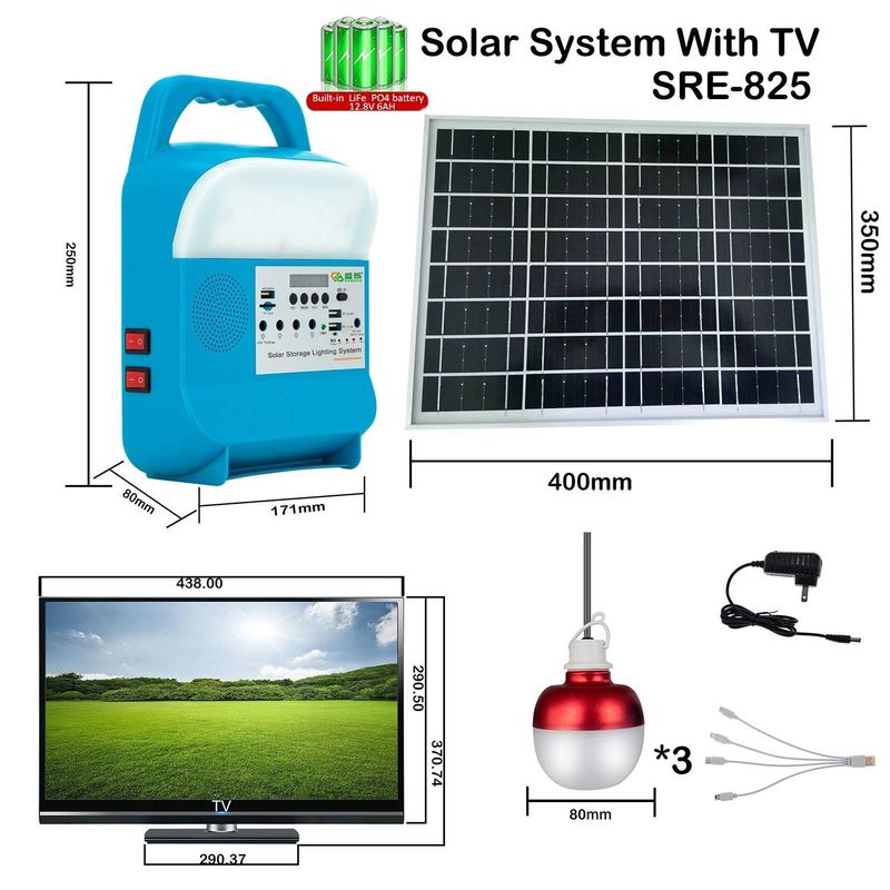 Loại pin Lithium tích hợp pin Đèn LED di động Đèn nhà Mặt trời Đèn thiết bị điện SRE-815