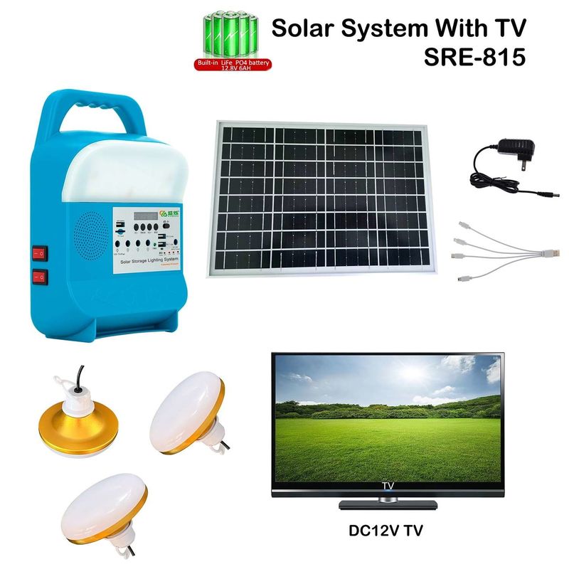 SRE-815 đèn năng lượng mặt trời hiệu suất cao cho nhà - hoàn hảo cho câu cá tấm pin mặt trời với pin và biến tần