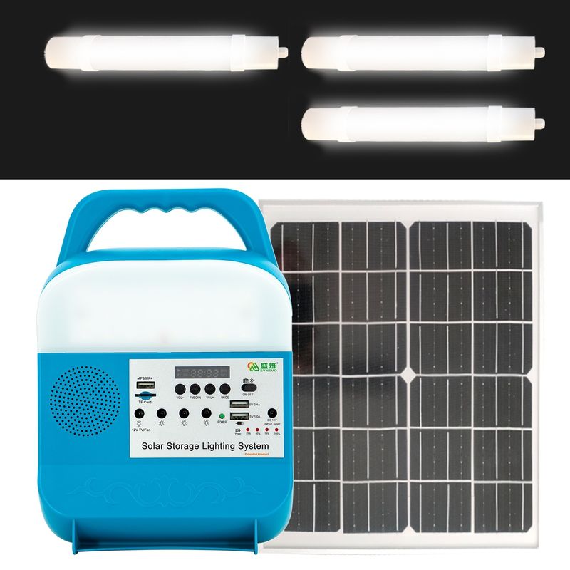 Hệ thống máy phát điện năng lượng mặt trời SRE-618-C Chiếu sáng khẩn cấp với Loa nghe nhạc Đài FM