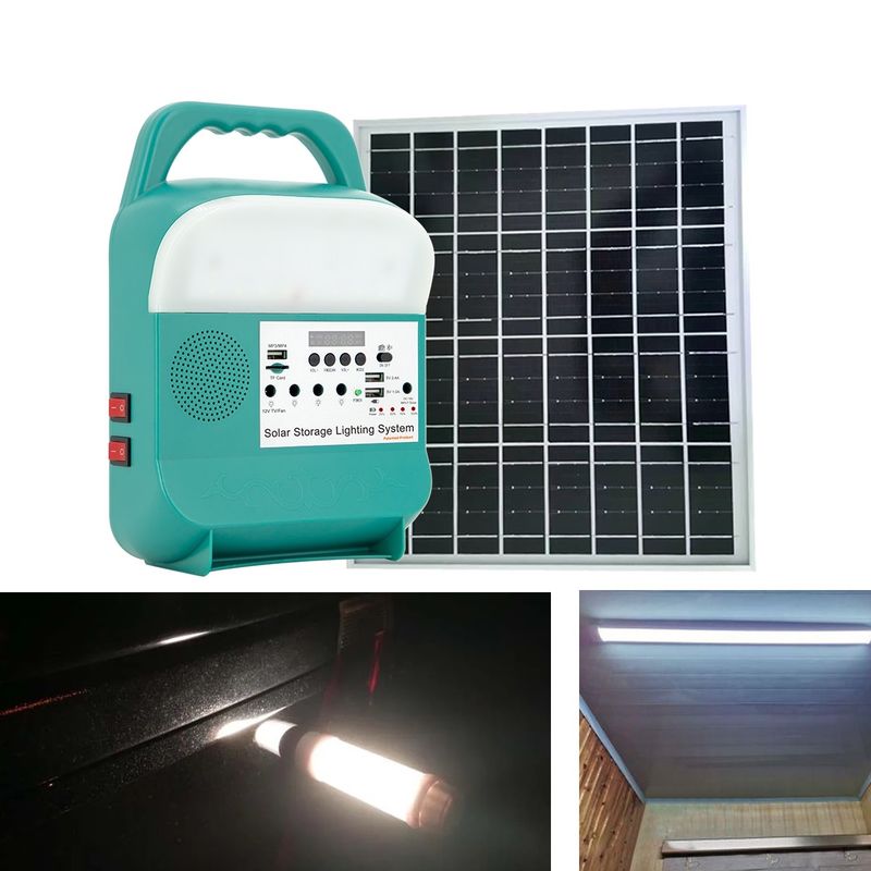 Đèn LED năng lượng mặt trời di động ngoài trời Hệ thống chiếu sáng lưu trữ năng lượng nhỏ 16W