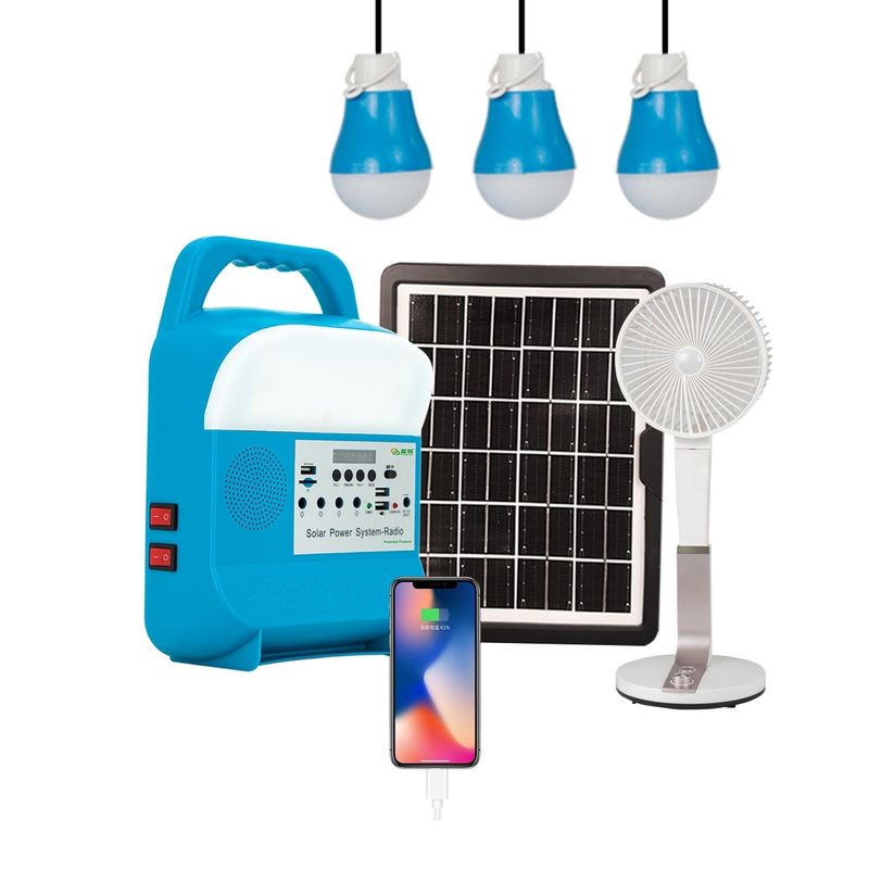 Máy phát điện năng lượng mặt trời di động Công suất ngoài trời Mini DC 5W Đèn năng lượng mặt trời trong nhà