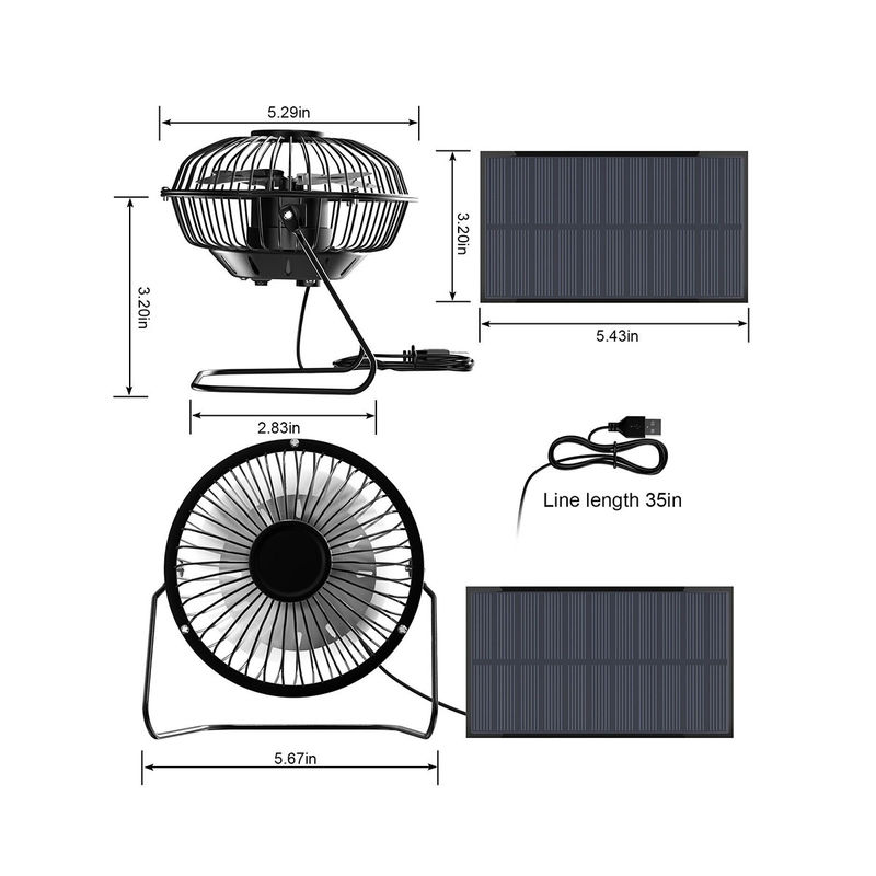 Sạc Pin Năng Lượng Mặt Trời Năng Lượng Mặt Trời Quạt Điện Đèn Lồng Cắm Trại Tại Nhà Quạt Năng Lượng Mặt Trời Đèn Led