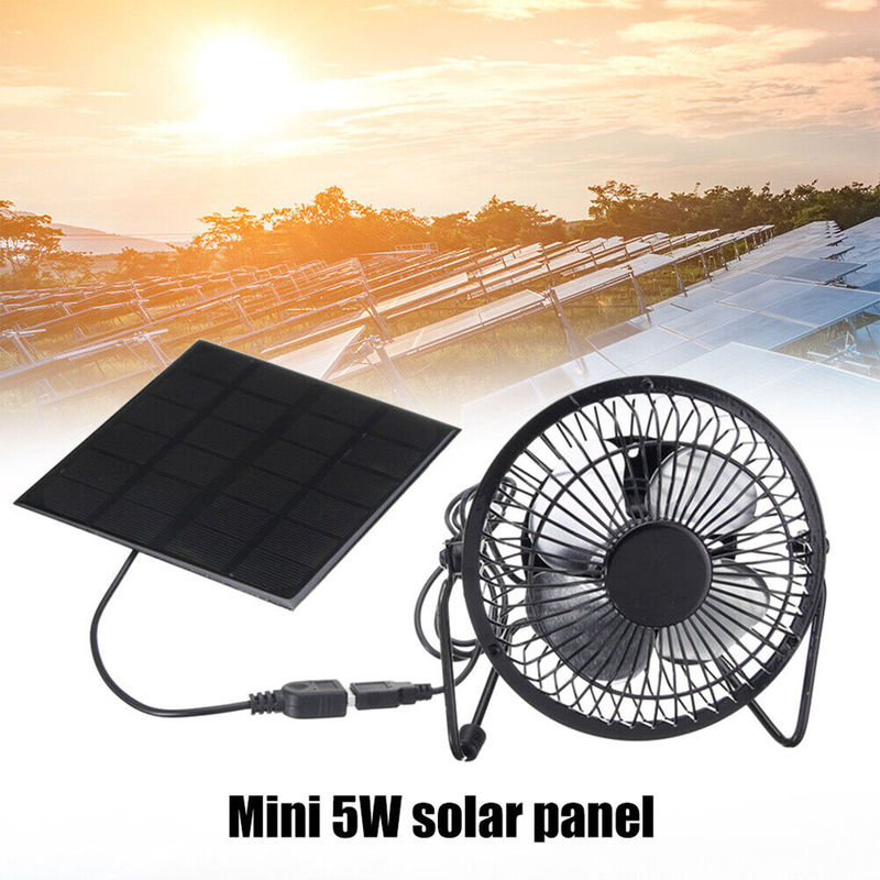 Điện Đa Năng USB Sạc Pin Sạc Di Động Sàn Quạt Năng Lượng Mặt Trời Quạt Sạc