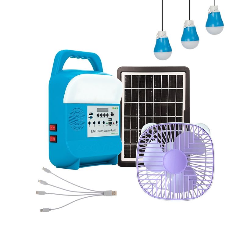 Hệ thống chiếu sáng năng lượng mặt trời Hệ thống máy phát điện năng lượng mặt trời Bộ năng lượng mặt trời 5W có loa Hệ thống chiếu sáng năng lượng mặt trời