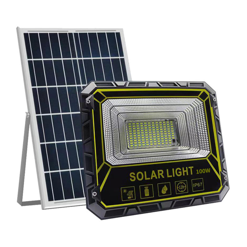 Đèn năng lượng mặt trời siêu sáng hiệu quả cao Tiêu điểm ngoài trời Led Solar Street 100W