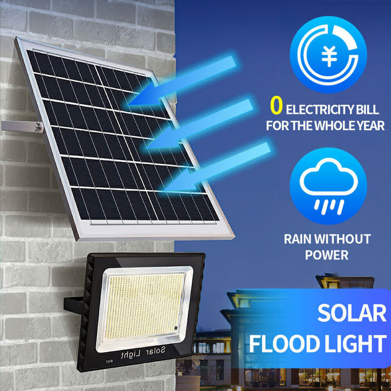 Đèn sân vườn năng lượng mặt trời chống nước 3000lm Đèn cảm biến chuyển động ABS Máy chiếu ngoài trời LED