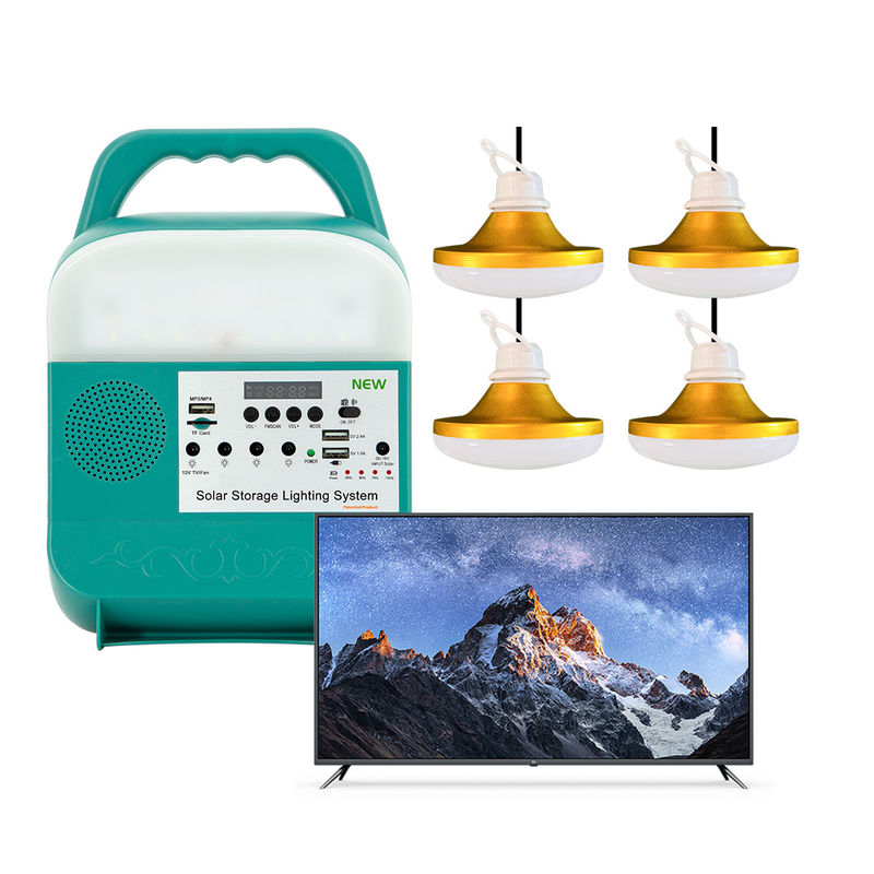 Bộ đèn năng lượng mặt trời nhỏ Thời gian làm việc 10 giờ để chiếu sáng ngoài trời Đèn cắm trại năng lượng mặt trời với ngân hàng điện