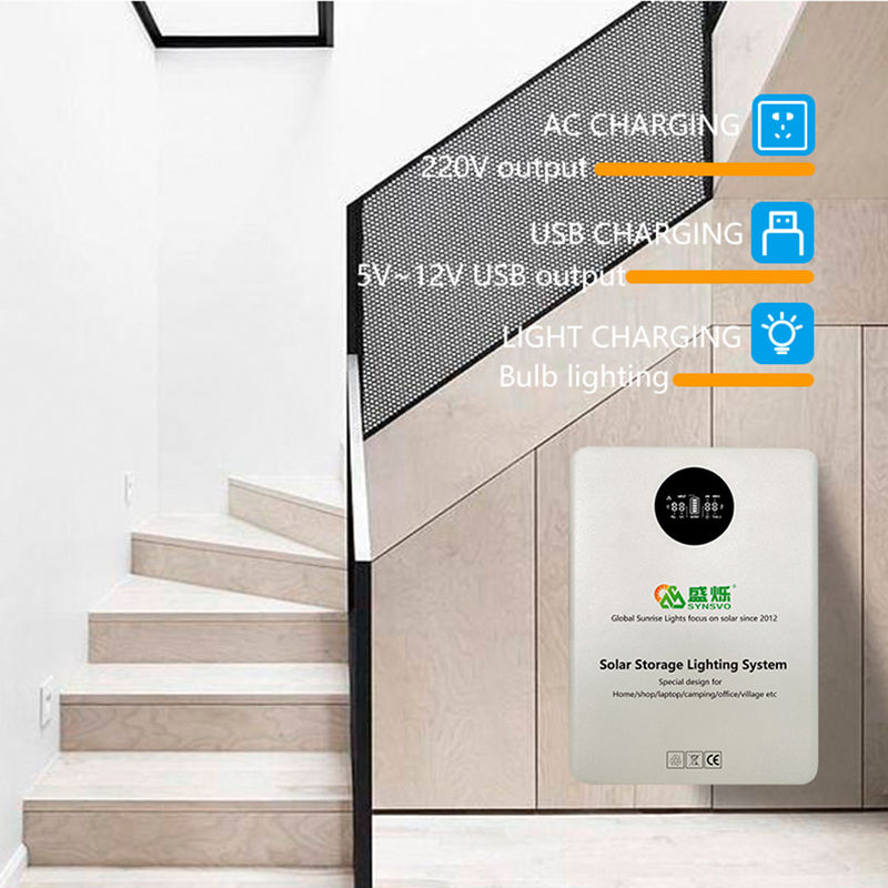 Máy biến đổi năng lượng mặt trời ngoài lưới với pin lithium 5V/9V/12V/220V Điện áp đầu ra 22 * 30cm Kích thước