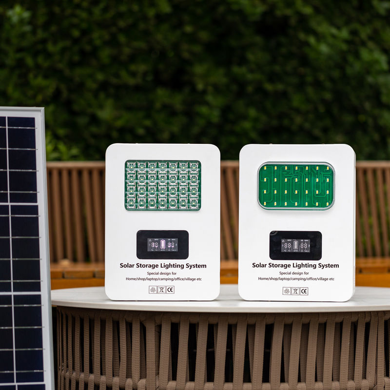Hệ thống phát điện mặt trời di động màu trắng với dung lượng pin 12V 12.5AH Sản phẩm mặt trời 2023 người mới đến