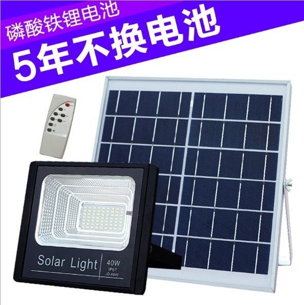 100W Jd-8840 Đèn chiếu sáng năng lượng mặt trời Khu vườn Trắng mát 8PCS LED Tiết kiệm năng lượng Mặt trời