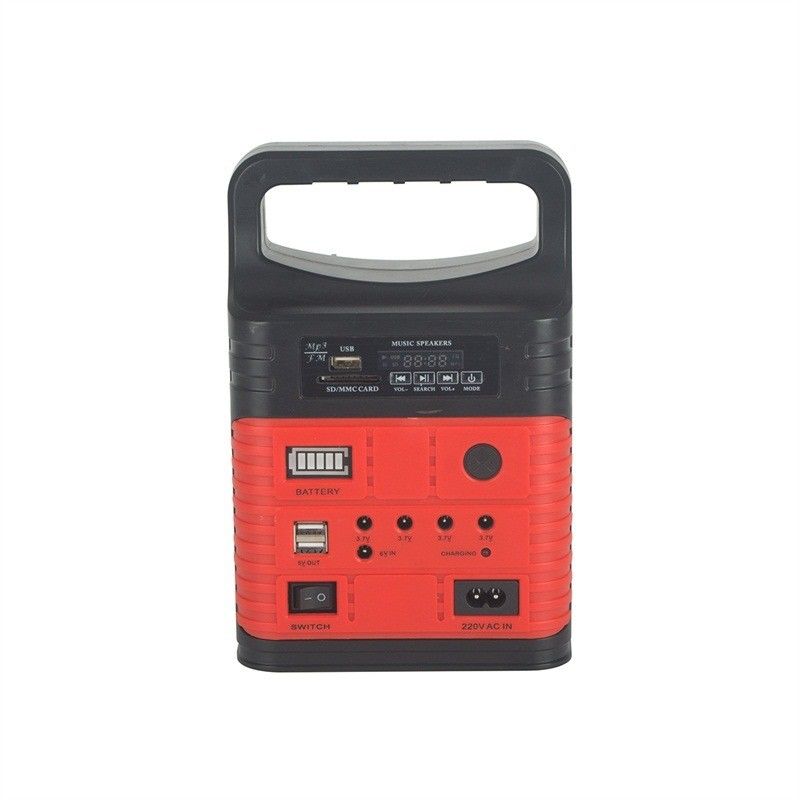 Đài FM năng lượng mặt trời Bộ năng lượng mặt trời tắt lưới Hệ thống năng lượng mặt trời 10W Bộ đèn chiếu sáng gia đình năng lượng mặt trời Đèn mặt trời mọc toàn cầu