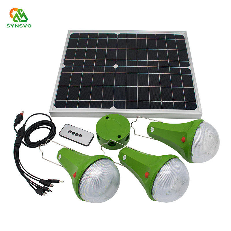 Đèn LED chiếu sáng năng lượng mặt trời 9W Điều khiển từ xa Hệ thống chiếu sáng năng lượng mặt trời cho gia đình