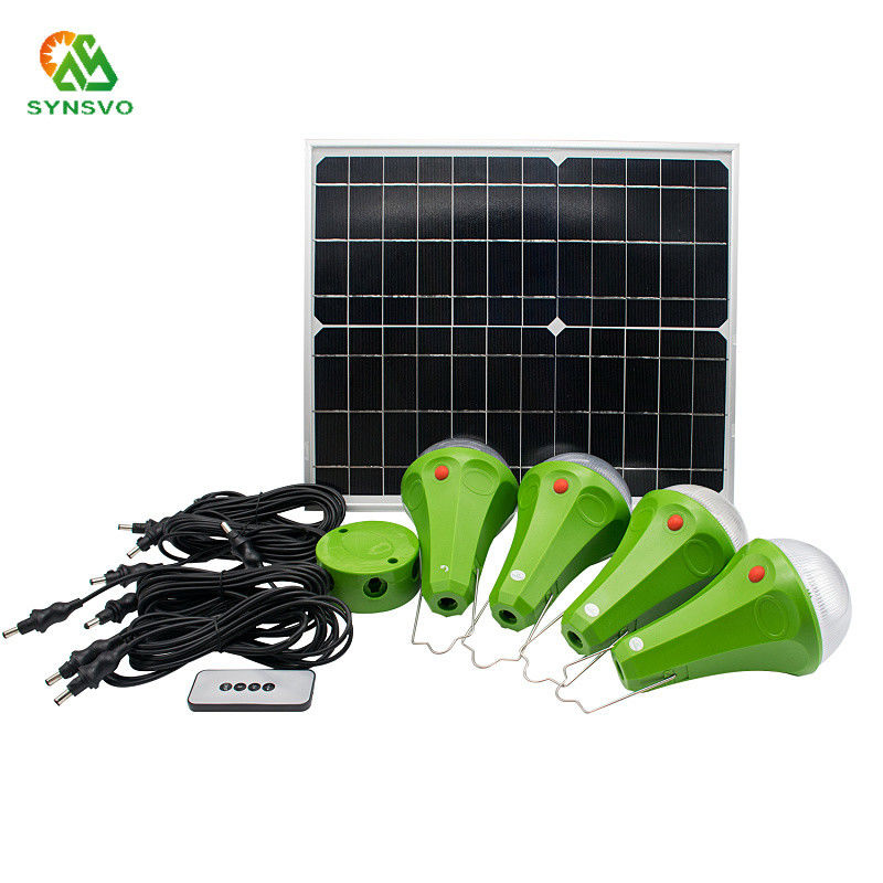 Đèn LED chiếu sáng năng lượng mặt trời 9W Điều khiển từ xa Hệ thống chiếu sáng năng lượng mặt trời cho gia đình