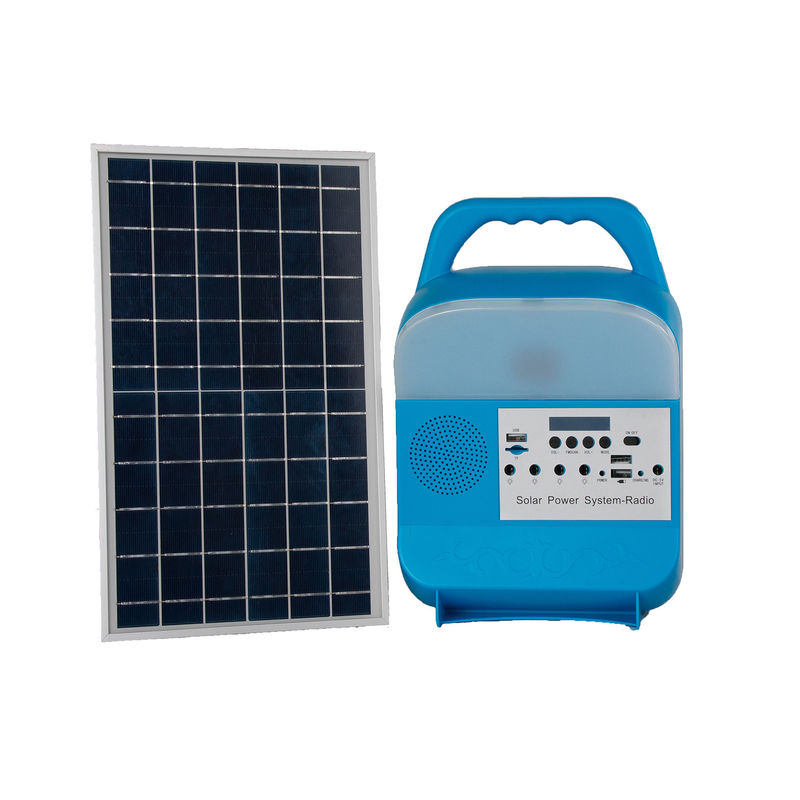 Bảng điều khiển năng lượng mặt trời bằng sơn mờ FM Radio Hệ thống năng lượng Đèn cắm trại Led năng lượng mặt trời ngoài trời