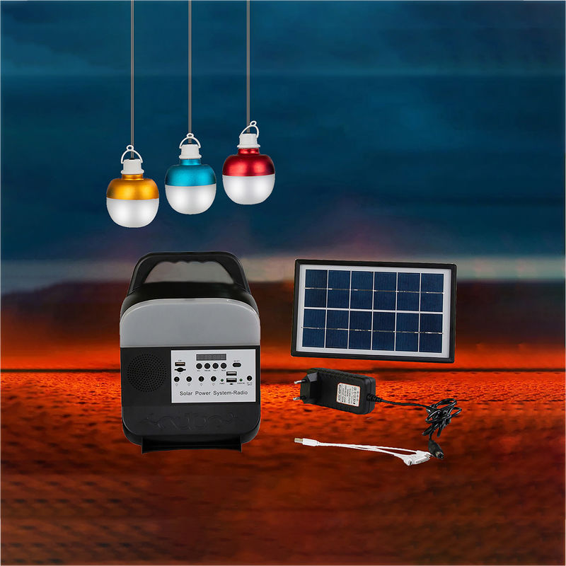 Bóng đèn Led có thể sạc lại bằng năng lượng mặt trời Đèn khẩn cấp Bảng điều khiển năng lượng mặt trời với bóng đèn Đèn năng lượng mặt trời Bộ bóng đèn trong nhà