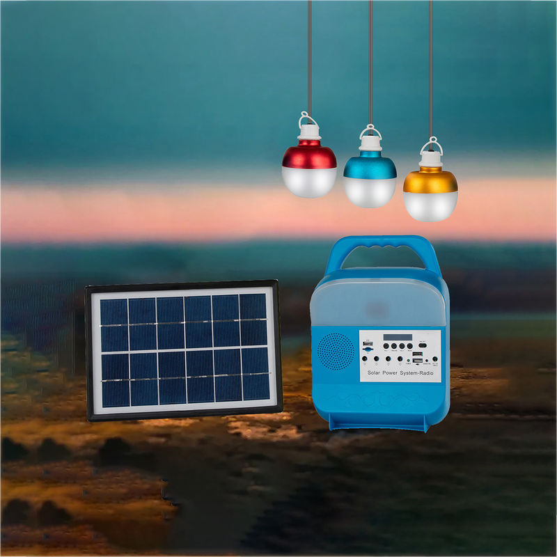 Bóng đèn Led có thể sạc lại bằng năng lượng mặt trời Đèn khẩn cấp Bảng điều khiển năng lượng mặt trời với bóng đèn Đèn năng lượng mặt trời Bộ bóng đèn trong nhà
