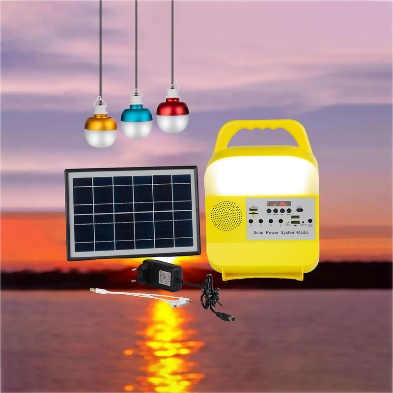 Đèn khẩn cấp năng lượng mặt trời 5W 6V 3PCS cho các khu vực thiếu điện