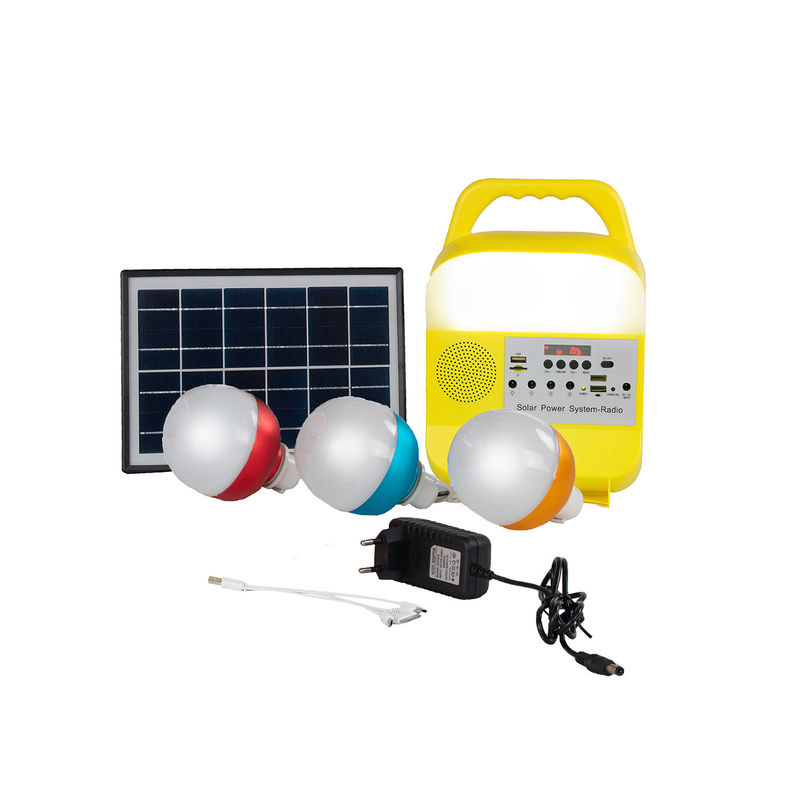 Đèn khẩn cấp năng lượng mặt trời 5W 6V 3PCS cho các khu vực thiếu điện