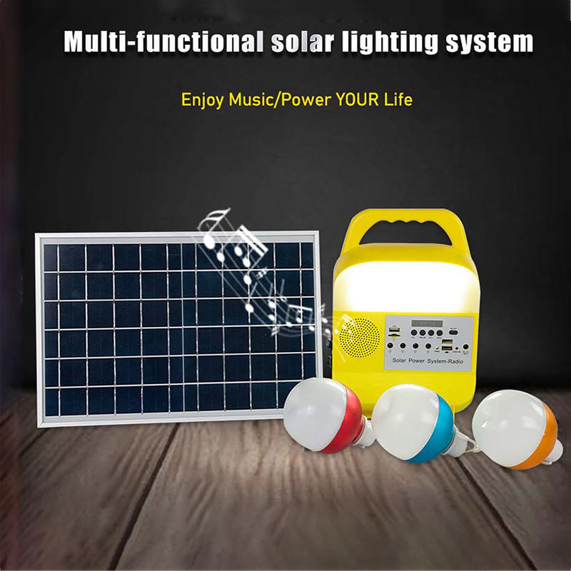 Đèn LED năng lượng mặt trời Bóng đèn năng lượng mặt trời với bảng điều khiển từ xa Bảng điều khiển chống nước trong nhà khẩn cấp