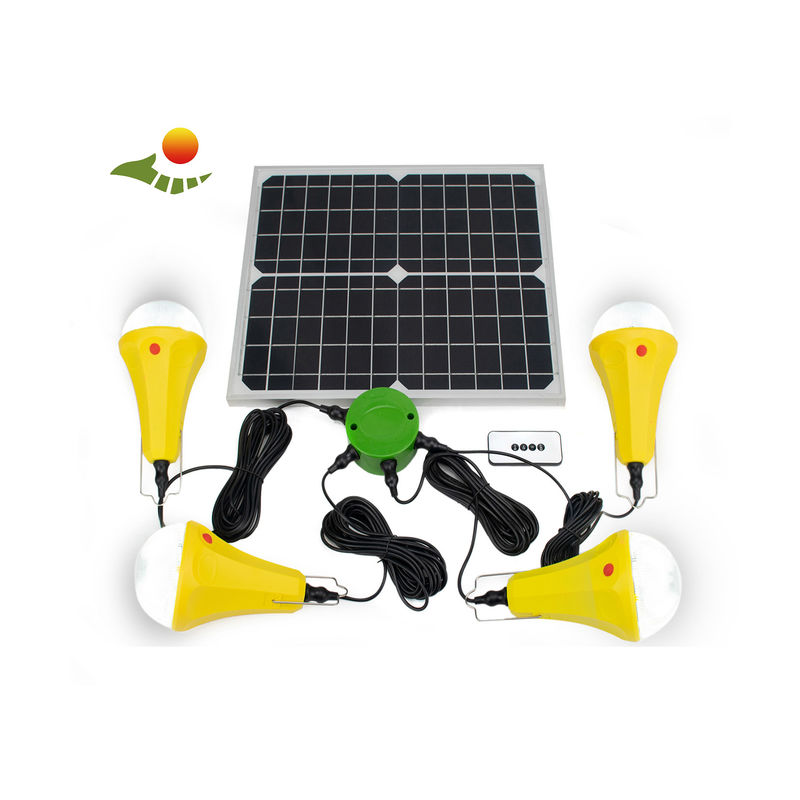 4 chế độ 25W 6V Di động Hệ thống năng lượng mặt trời Đèn Led năng lượng mặt trời với bảng năng lượng mặt trời