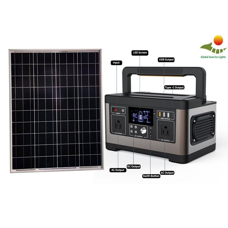 Máy phát điện năng lượng mặt trời di động 120W LiFePO4 1000 vòng đời Hệ thống chiếu sáng gia đình bằng năng lượng mặt trời