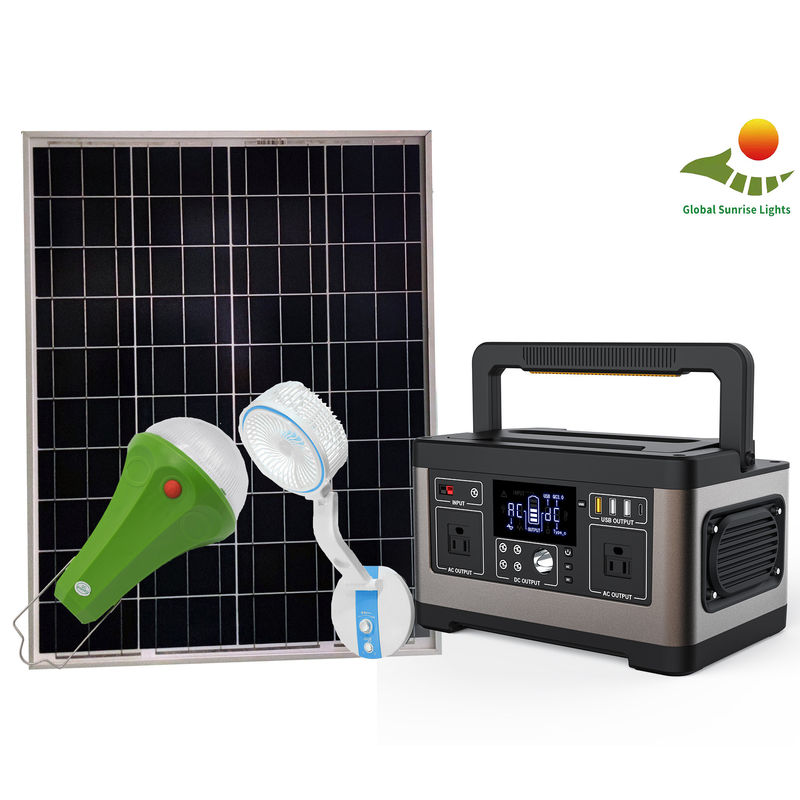 Máy phát điện năng lượng mặt trời di động 120W LiFePO4 1000 vòng đời Hệ thống chiếu sáng gia đình bằng năng lượng mặt trời