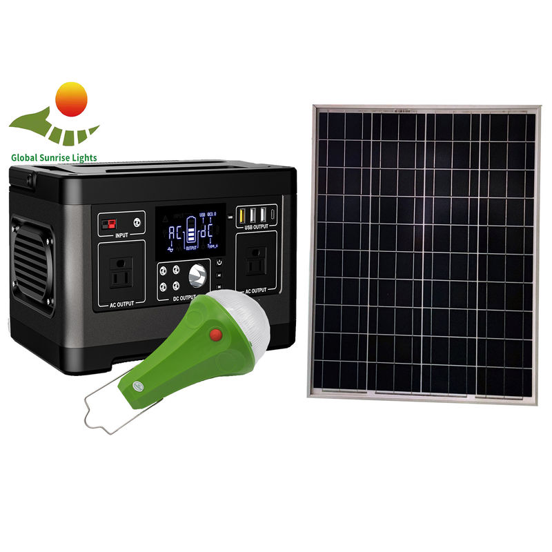 Máy phát điện năng lượng mặt trời di động 120W LiFePO4 1000 vòng đời Hệ thống chiếu sáng gia đình bằng năng lượng mặt trời