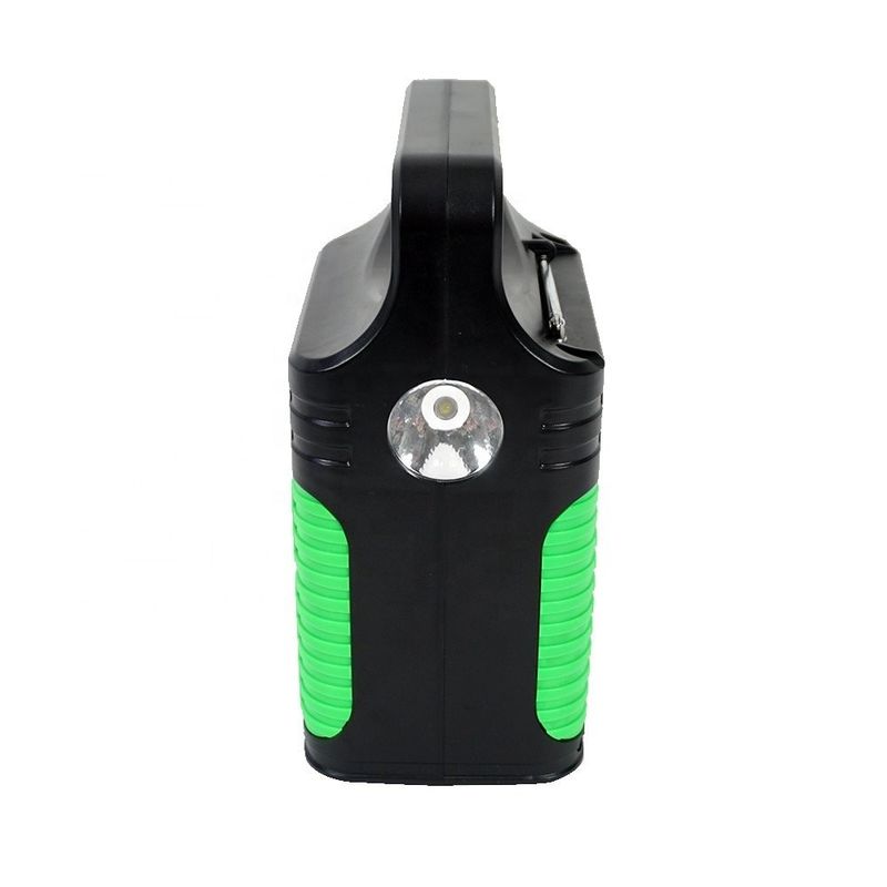 Hệ thống năng lượng mặt trời 7500mah 10W 6V Bộ dụng cụ chiếu sáng năng lượng mặt trời trong nhà với đài FM MP3