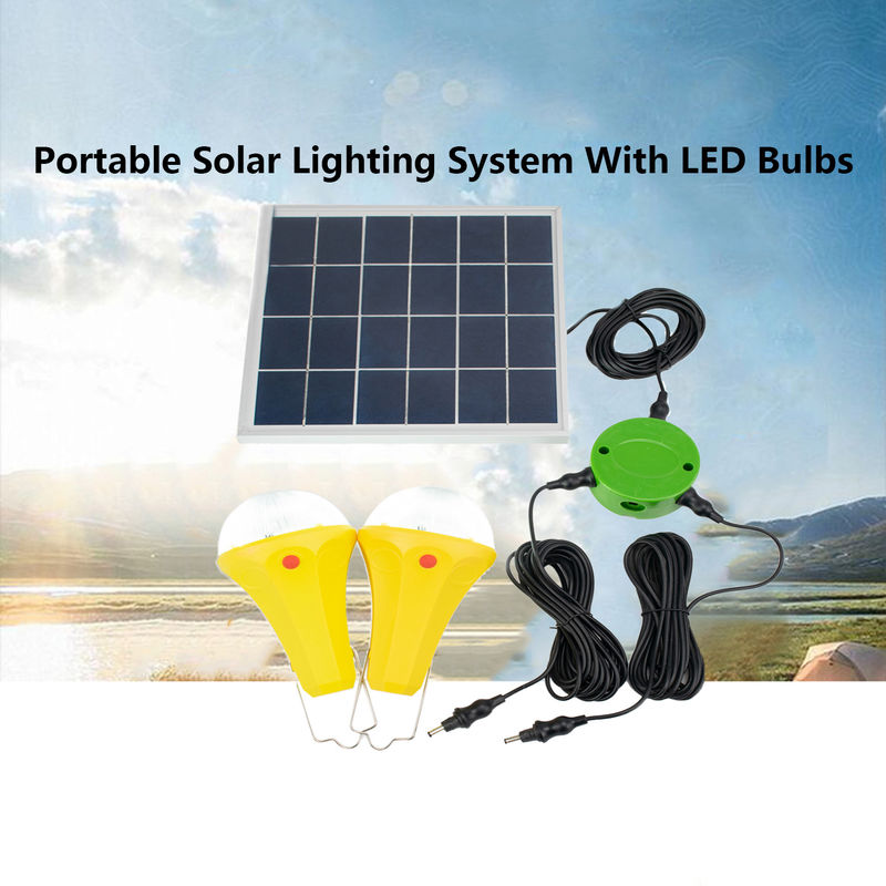 2 cái * 3W Bóng đèn năng lượng mặt trời di động cho hệ thống chiếu sáng cắm trại ngoài trời tại nhà