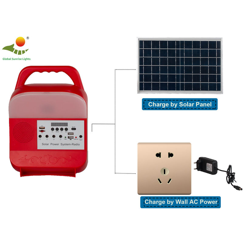 Hệ thống chiếu sáng gia đình chạy bằng năng lượng mặt trời OEM với pin 8000mAh màu SRE-689