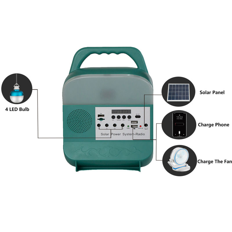 Off Grid Energy Power Bank Generator Kit Small Portable Home Hệ thống bóng đèn Led năng lượng mặt trời