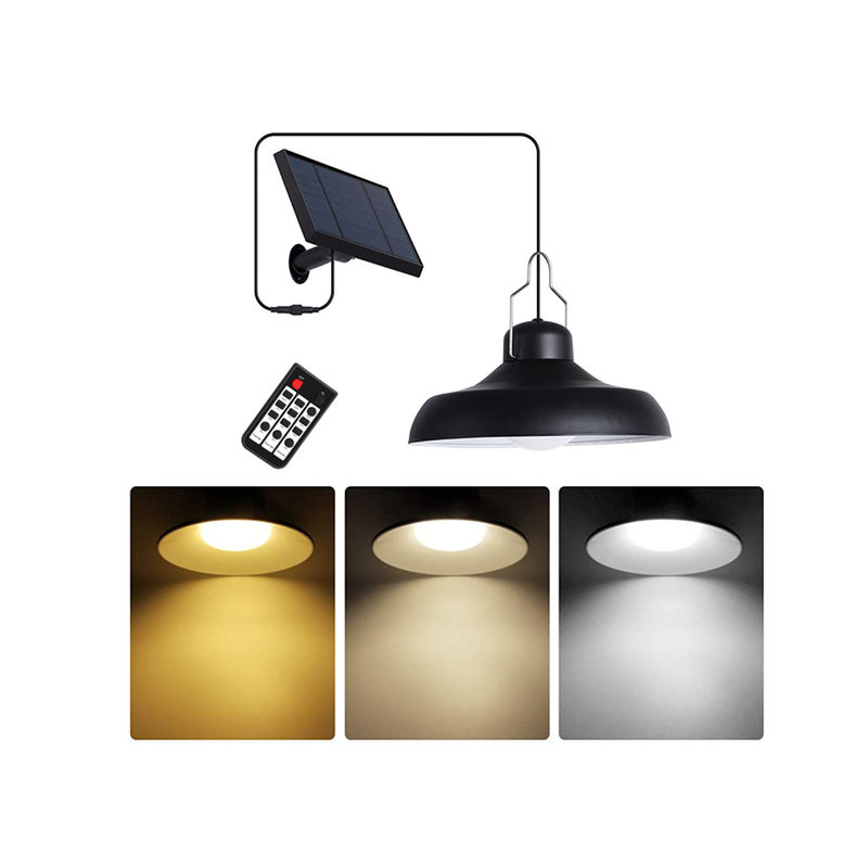 Work LED Shed Bộ dụng cụ ánh sáng mặt trời 6500K cho sân cắm trại Đèn năng lượng mặt trời sân vườn