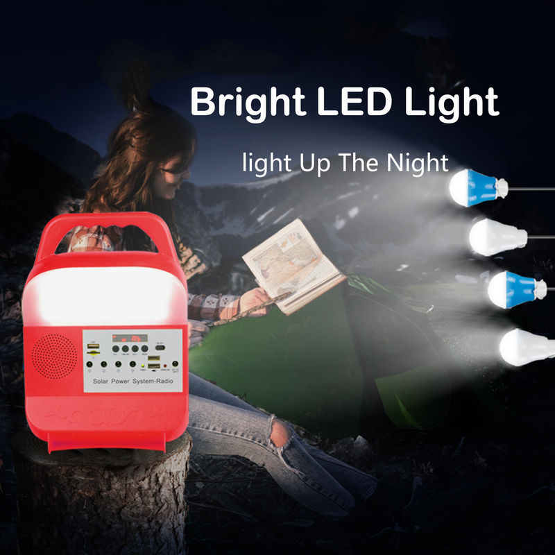 Bộ hệ thống chiếu sáng máy phát điện năng lượng mặt trời di động 6000Mah 5kw Loại cầm tay