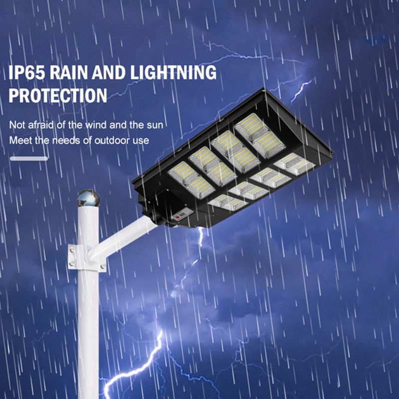 Cảm biến chuyển động Đèn đường ABS Chống nước IP65 100w 300w Tích hợp Đèn đường năng lượng mặt trời ngoài trời