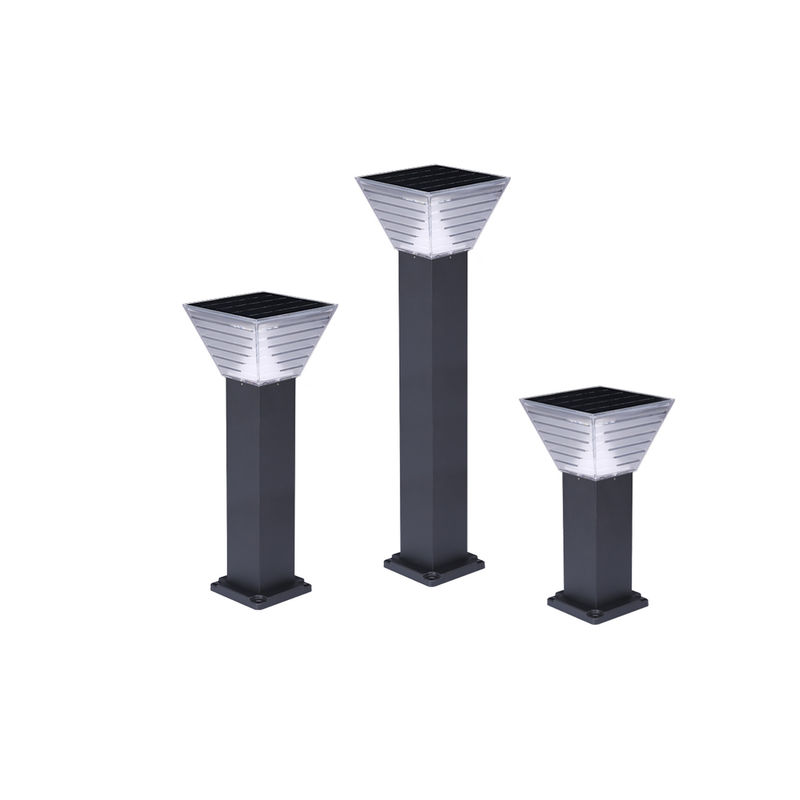 Tối giản 7W LED năng lượng mặt trời ánh sáng sân vườn Trang trí cảnh quan Bollard LED chiếu sáng bãi cỏ