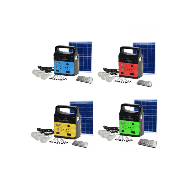Bộ hệ thống năng lượng mặt trời di động 7500mah tích hợp đài FM MP3 Cắm trại ngoài trời mini