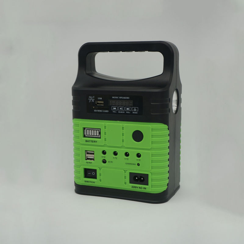 Bộ hệ thống năng lượng mặt trời di động 7500mah tích hợp đài FM MP3 Cắm trại ngoài trời mini